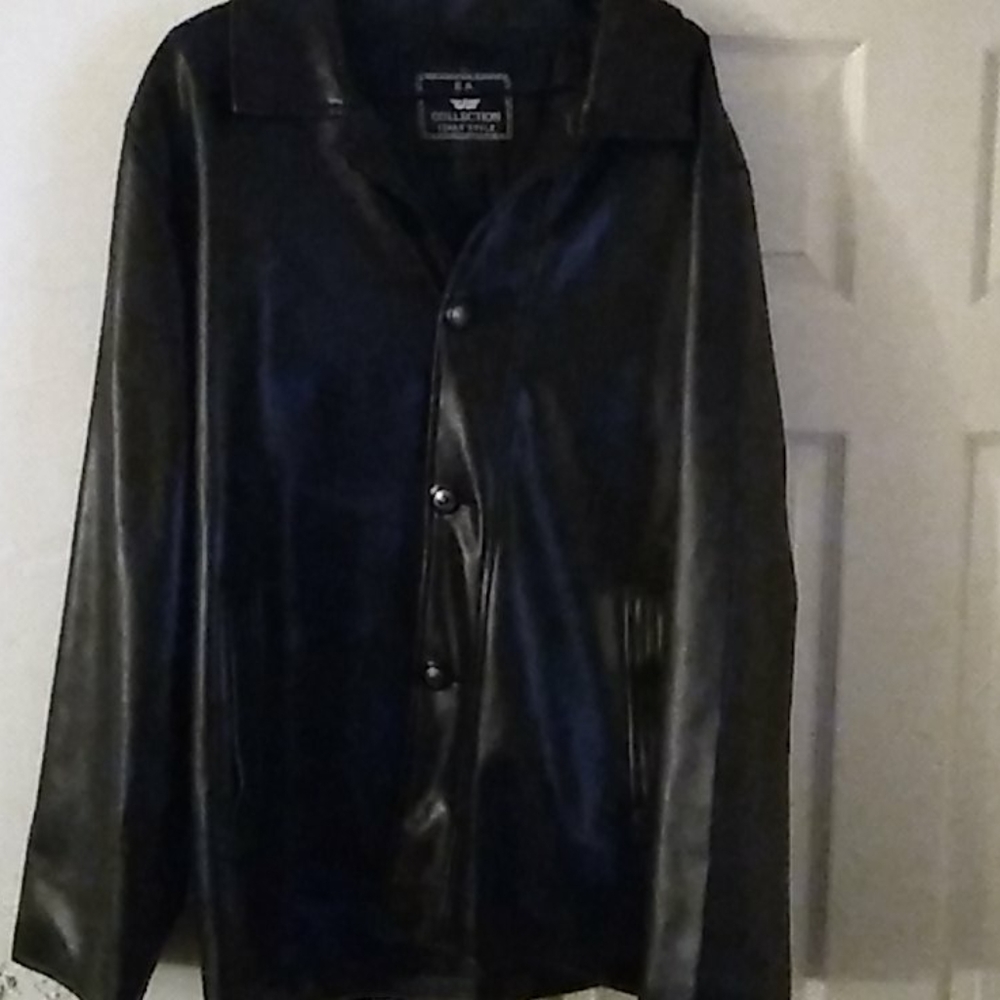Black leather jacket